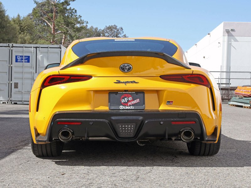 aFe POWER Takeda 2021 Toyota Supra 2.0L (t) 2.5in - 3in 304 SS CB Exhaust w/ Carbon Tips - CPC Performance