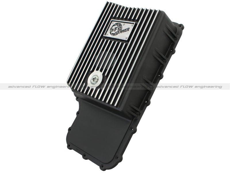 aFe Power Transmission Pan Black Machined 11 - 14 Ford 6R140 Trucks V8 6.7L (td) - CPC Performance