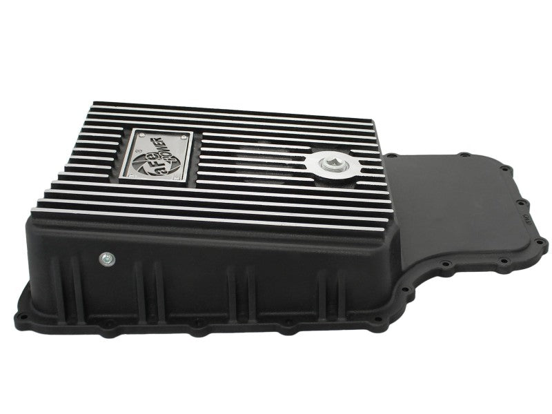 aFe Power Transmission Pan Black Machined 11 - 14 Ford 6R140 Trucks V8 6.7L (td) - CPC Performance