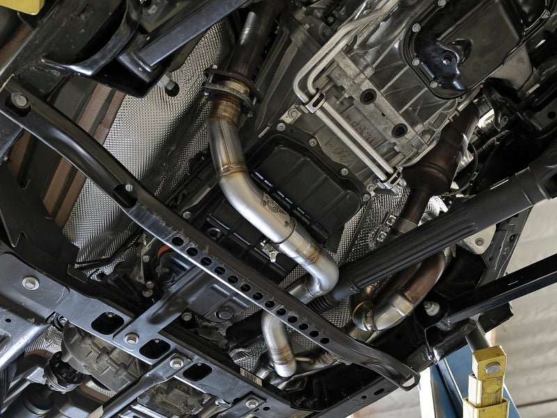 aFe POWER Twisted Steel Y - Pipe 2 - 1/4in 409 SS Exhaust System 2018 Jeep Wrangler (JL) V6 - 3.6L - CPC Performance