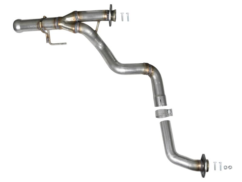 aFe POWER Twisted Steel Y - Pipe 2 - 1/4in 409 SS Exhaust System 2018 Jeep Wrangler (JL) V6 - 3.6L - CPC Performance