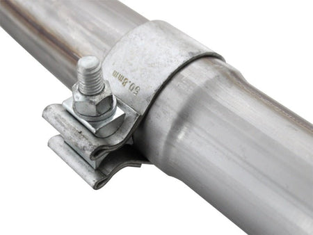 aFe Power Twisted Steel Y - Pipe Stainless Steel 2.5in 12 - 14 Jeep Wrangler V6 3.6L - CPC Performance