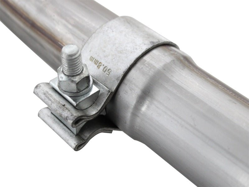 aFe Power Twisted Steel Y - Pipe Stainless Steel 2.5in 12 - 14 Jeep Wrangler V6 3.6L - CPC Performance