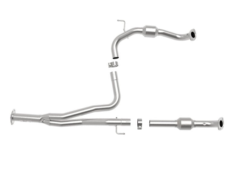 aFe Power Twisted Steel Y - Pipe w/ Cat SS 16 - 20 Toyota Tacoma V6 3.5L (4WD Only) - CPC Performance