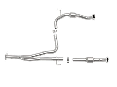 aFe Power Twisted Steel Y - Pipe w/ Cat SS 16 - 20 Toyota Tacoma V6 3.5L (4WD Only) - CPC Performance