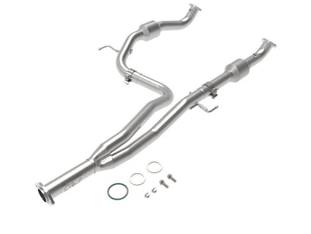 aFe Power Twisted Steel Y - Pipe w/ Cat SS 16 - 20 Toyota Tacoma V6 3.5L (4WD Only) - CPC Performance