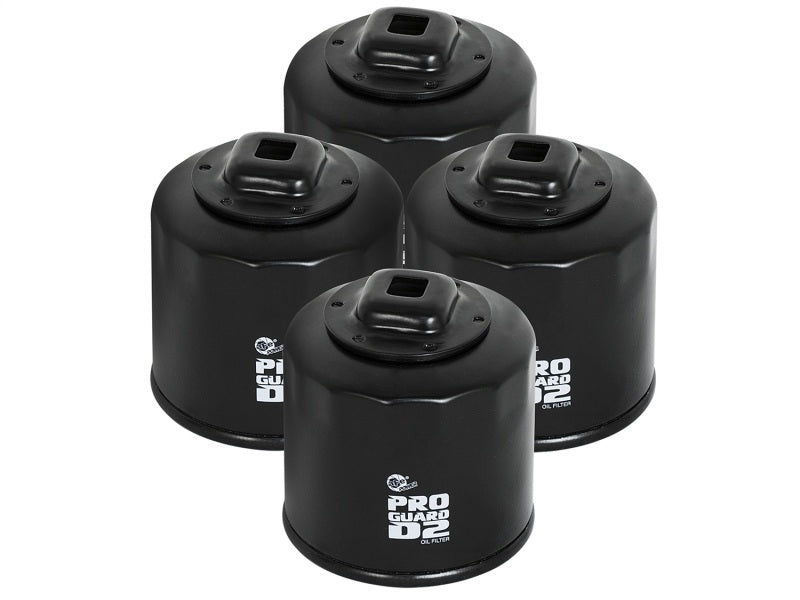 aFe Pro GUARD D2 Oil Filter 02 - 17 Nissan Cars L4/ 04 - 17 Subaru Cars H4 (4 Pack) - CPC Performance