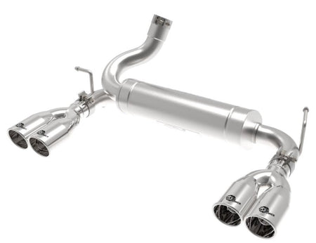 aFe Rebel Series 2.5in 409 SS Axle - Back Exhaust Polished 07 - 18 Jeep Wrangler (JK) V6 - 3.6L/3.8L - CPC Performance