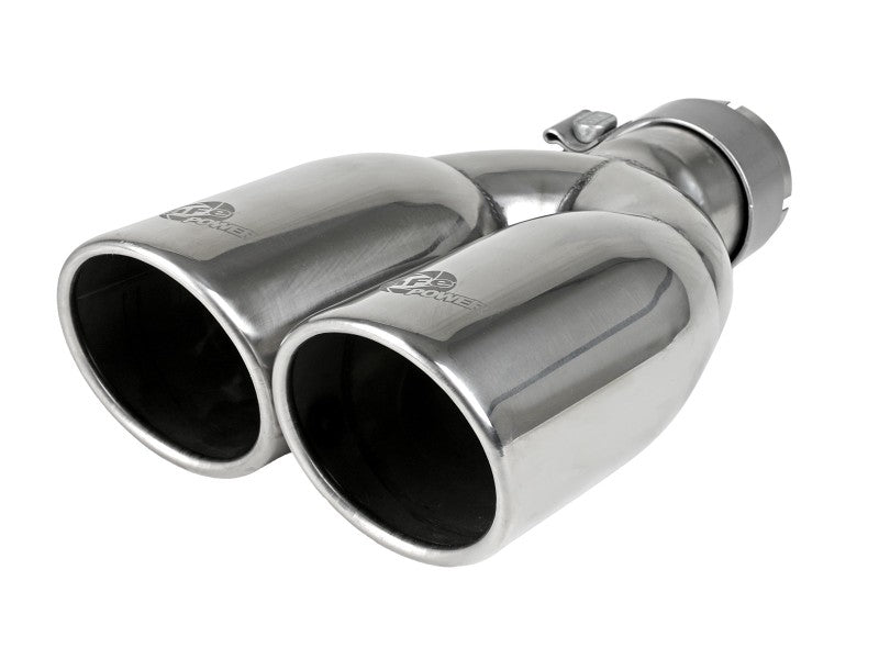 aFe Rebel Series 2.5in 409 SS Axle - Back Exhaust Polished 07 - 18 Jeep Wrangler (JK) V6 - 3.6L/3.8L - CPC Performance