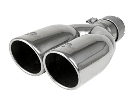 aFe Rebel Series 2.5in 409 SS Axle - Back Exhaust Polished 07 - 18 Jeep Wrangler (JK) V6 - 3.6L/3.8L - CPC Performance