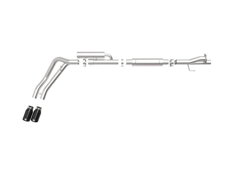 aFe Rebel Series 3in 409 SS Cat - Back Exhaust w/ Black Tips 17 - 20 Ford F - 250/F350 V8 6.2L/7.3L - CPC Performance