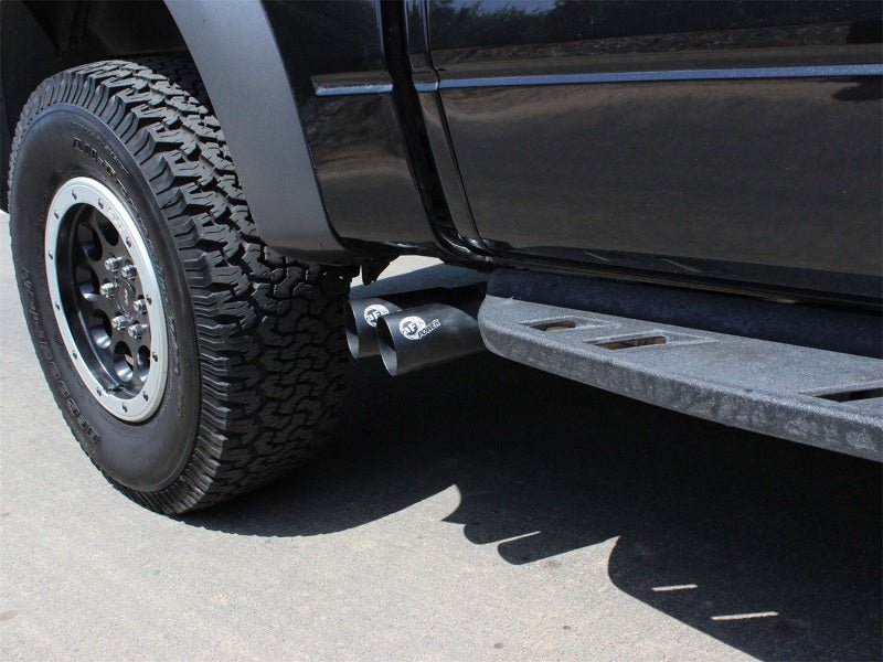 aFe Rebel Series Exhaust SS Front Side Exit CB w/ Black Tips 10 - 14 Ford F150 Ecoboost V8 6.2L - CPC Performance