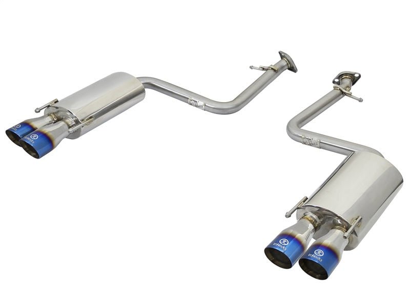 aFe Takeda 16 - 17 Lexus RC 200T 2.0L (t) 2in. SS Axle - Back Exhaust System w/Polished Blue Tips - CPC Performance