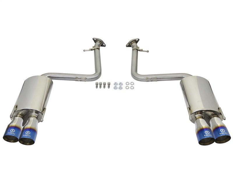 aFe Takeda 16 - 17 Lexus RC 200T 2.0L (t) 2in. SS Axle - Back Exhaust System w/Polished Blue Tips - CPC Performance
