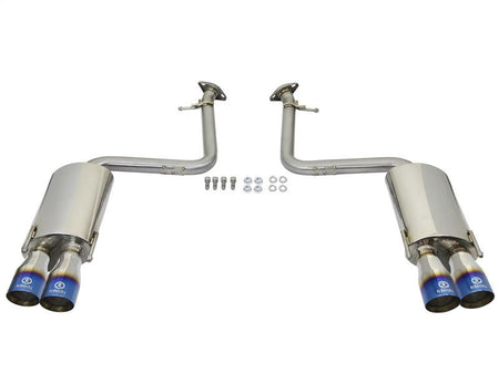aFe Takeda 16 - 17 Lexus RC 200T 2.0L (t) 2in. SS Axle - Back Exhaust System w/Polished Blue Tips - CPC Performance
