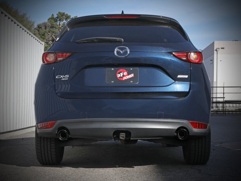 aFe Takeda 17 - 21 Mazda CX - 5 2.5L (t) 2.5in. SS Axle - Back Exhaust System w/Black Tips - CPC Performance