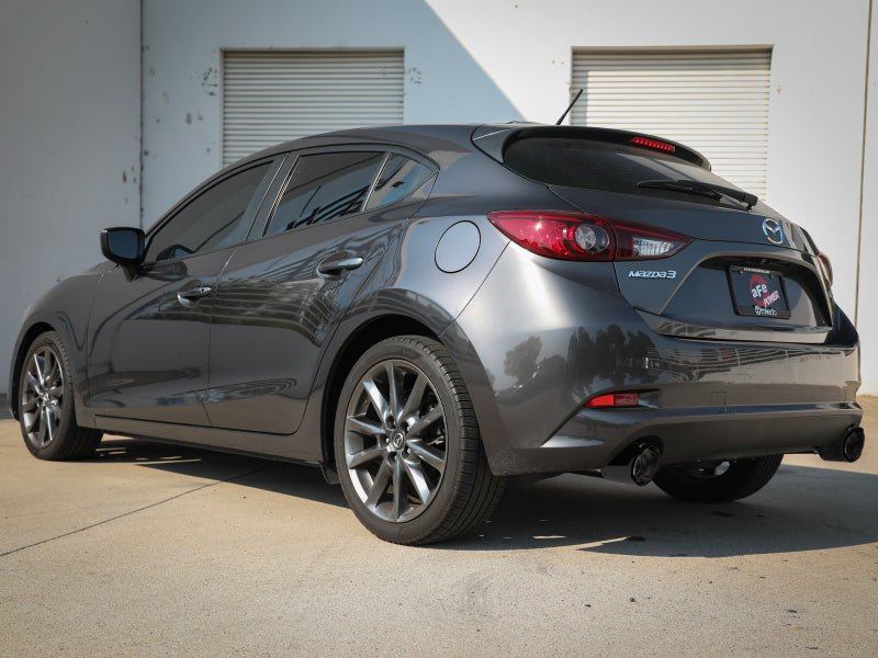 aFe Takeda 2 - 1/2in 304 SS Axle - Back Exhaust w/ Carbon Fiber Tips 14 - 18 Mazda 3 L4 2.0L/2.5L - CPC Performance