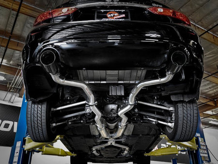 aFe Takeda 2.5in 304 SS Cat - Back Exhaust System w/ Black Tips 16 - 18 Infiniti Q50 V6 - 3.0L (tt) - CPC Performance
