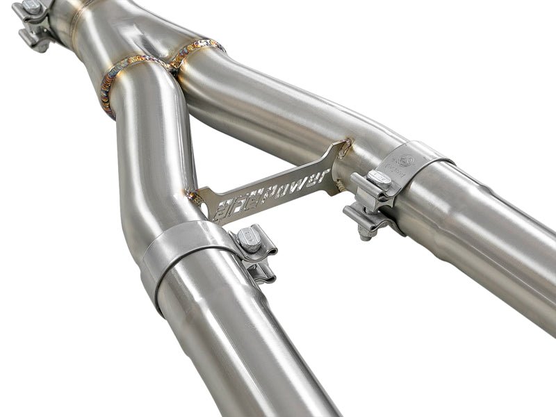 aFe Takeda 2.5in to 3in 304 SS Y - Pipe Exhaust System 16 - 18 Infiniti Q50/Q60 V6 - 3.0L (tt) - CPC Performance