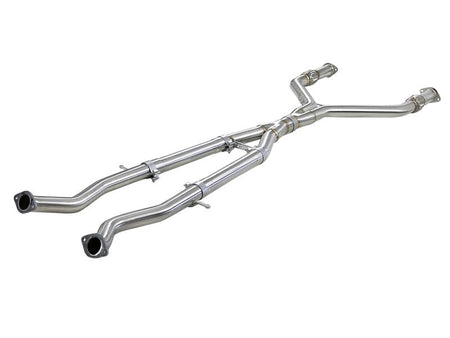 aFe Takeda 2.5in to 3in 304 SS Y - Pipe Exhaust System 16 - 18 Infiniti Q50/Q60 V6 - 3.0L (tt) - CPC Performance