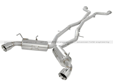 aFe Takeda 2.5inch SS Exhaust Cat - Back 09 - 13 Nissan 370Z V6 3.7L Polished Tips - CPC Performance