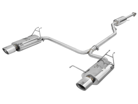 aFe Takeda Exhaust 2.25in to 2in Dia 304SS Cat - Back w/Polished Tips 08 - 12 Honda Accord Coupe V6 3.5L - CPC Performance