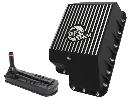 afe Transmission Pan (Black); Ford Diesel Trucks 03 - 10 V8 - 6.0/6.4L (td) - CPC Performance