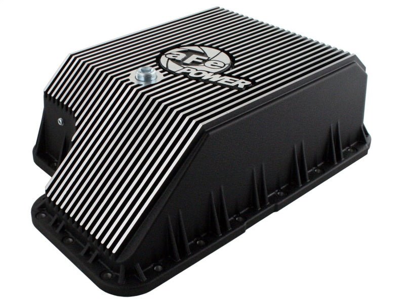 afe Transmission Pan (Black); Ford Diesel Trucks 03 - 10 V8 - 6.0/6.4L (td) - CPC Performance