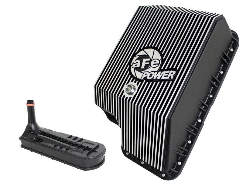 afe Transmission Pan (Black); Ford Diesel Trucks 03 - 10 V8 - 6.0/6.4L (td) - CPC Performance