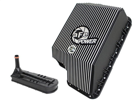 afe Transmission Pan (Black); Ford Diesel Trucks 03 - 10 V8 - 6.0/6.4L (td) - CPC Performance