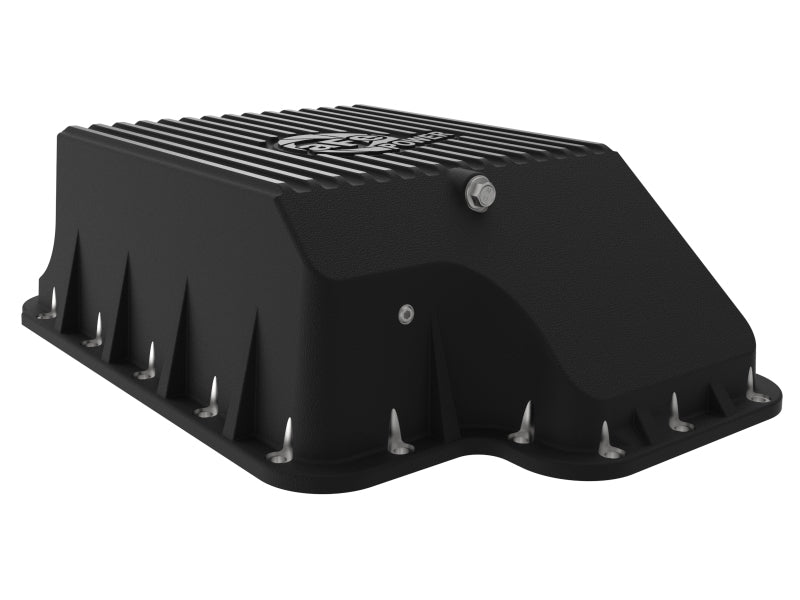 afe Transmission Pan (Black); Ford Diesel Trucks 03 - 10 V8 - 6.0/6.4L (td) - CPC Performance