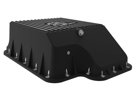 afe Transmission Pan (Black); Ford Diesel Trucks 03 - 10 V8 - 6.0/6.4L (td) - CPC Performance