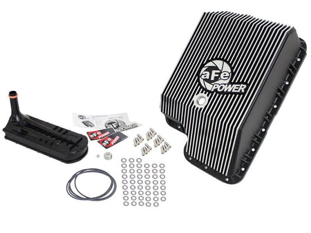 afe Transmission Pan (Black); Ford Diesel Trucks 03 - 10 V8 - 6.0/6.4L (td) - CPC Performance