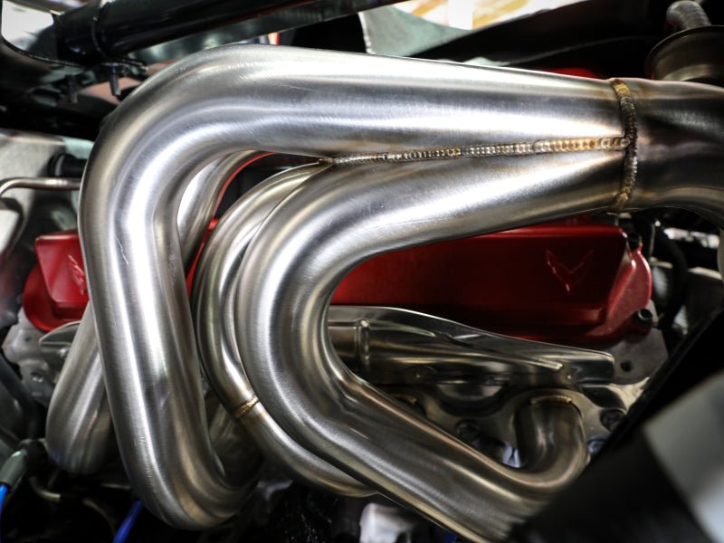 aFe Twisted 304SS Header 2020 Chevy Corvette (C8) 6.2L V8 - Titanium Ceramic Coated - CPC Performance
