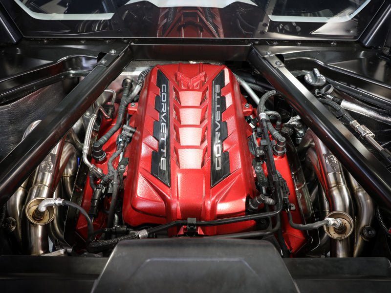 aFe Twisted 304SS Header 2020 Chevy Corvette (C8) 6.2L V8 - Titanium Ceramic Coated - CPC Performance