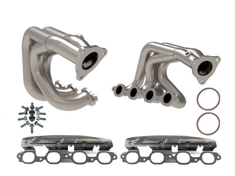 aFe Twisted 304SS Header 2020 Chevy Corvette (C8) 6.2L V8 - Titanium Ceramic Coated - CPC Performance