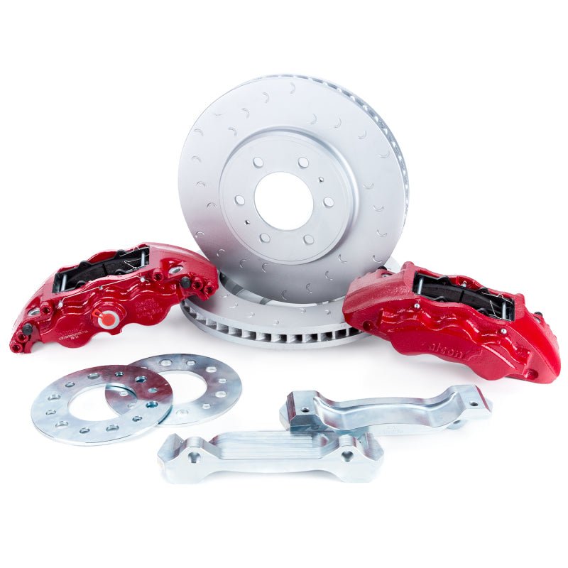 Alcon 09 - 20 F - 150/Raptor Gen1 - 2 347x36mm Rotors 6 - Piston Red Front Brake Kit Requires alcAC011507NAN - CPC Performance