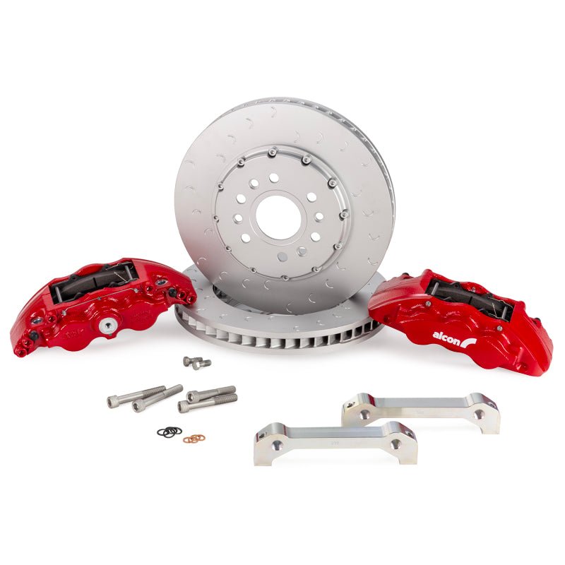 Alcon 2021+ RAM TRX 376x42mm Rotors 6 - Piston Calipers Front Brake Upgrade Kit - Red - CPC Performance