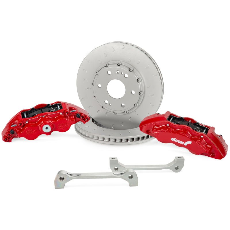 Alcon 2021+ RAM TRX 376x42mm Rotors 6 - Piston Calipers Front Brake Upgrade Kit - Red - CPC Performance