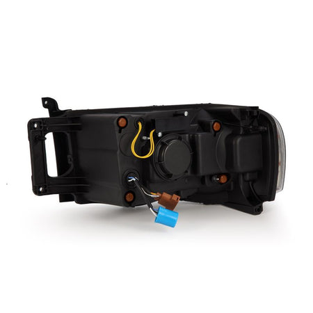 AlphaRex 02 - 05 Dodge Ram 1500 LUXX LED Proj Headlights Plank Style Chrome w/Activ Light/Seq Signal - CPC Performance