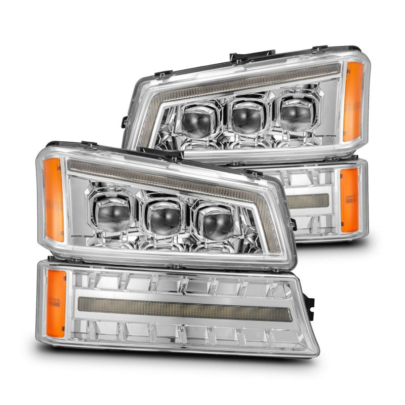 AlphaRex 03 - 06 Chevy Silverado 1500/2500HD/3500HD/Avalanche Chrome NOVA LED Proj Headlights - CPC Performance