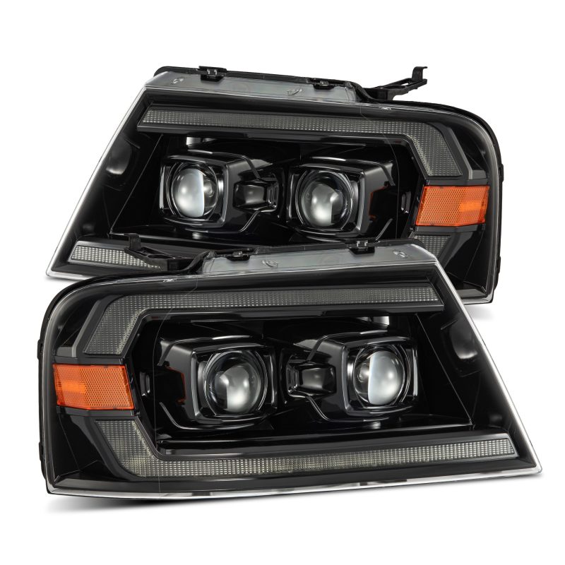 AlphaRex 04 - 08 Ford F150 PRO - Series Projector Headlights Chrome w/ Sequential Signal and DRL - CPC Performance