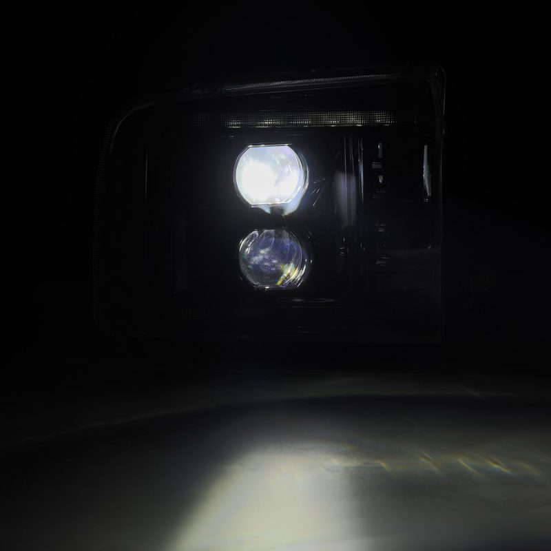AlphaRex 05 - 07 Ford Super Duty/Excursion LUXX - Series LED Projector Headlights - Alpha - Black - CPC Performance