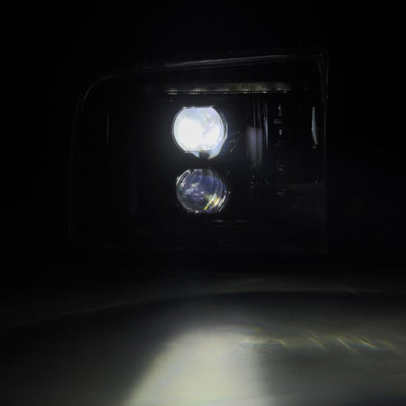 AlphaRex 05 - 07 Ford Super Duty/Excursion LUXX - Series LED Projector Headlights - Alpha - Black - CPC Performance