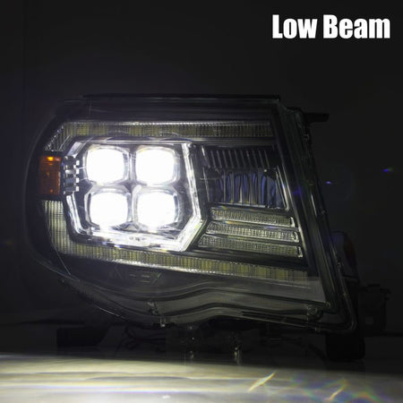 AlphaRex 05 - 11 Toyota Tacoma NOVA LED Projector Headlights Plank Style Black w/Activation Light/DRL - CPC Performance