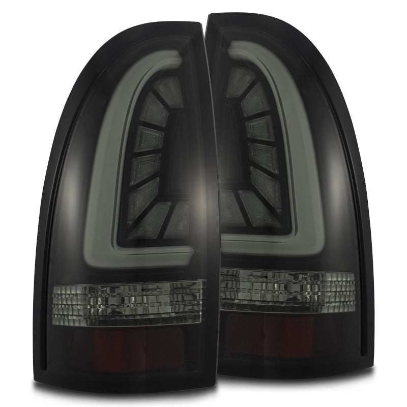 AlphaRex 05 - 15 Toyota Tacoma PRO - Series LED Tail Lights Jet Black - CPC Performance