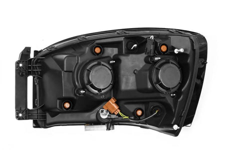 AlphaRex 06 - 08 Dodge Ram 1500HD LUXX LED Projector Headlights Plank Style Alpha Blk w/Seq Signal/DRL - CPC Performance