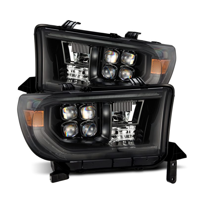 AlphaRex 07 - 13 Toyota Tundra NOVA LED Proj Headlights Alpha - Black w/Activ Light/Seq Signal/DRL - CPC Performance