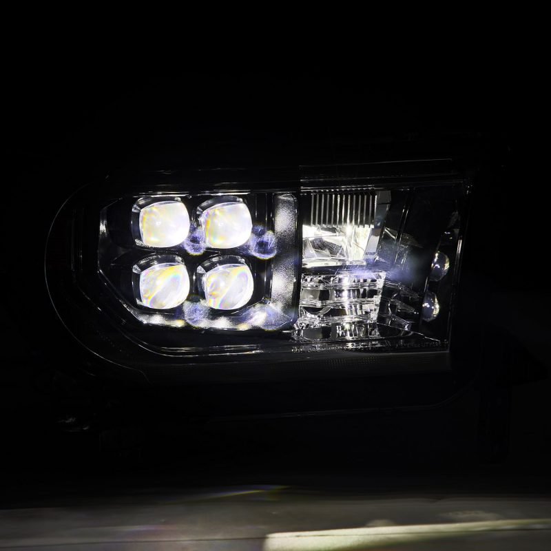 AlphaRex 07 - 13 Toyota Tundra NOVA LED Proj Headlights Alpha - Black w/Activ Light/Seq Signal/DRL - CPC Performance