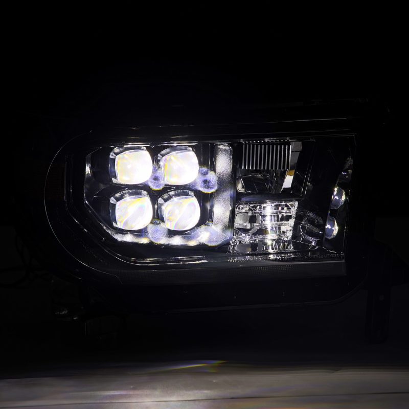 AlphaRex 07 - 13 Toyota Tundra NOVA LED Proj Headlights Alpha - Black w/Activ Light/Seq Signal/DRL - CPC Performance